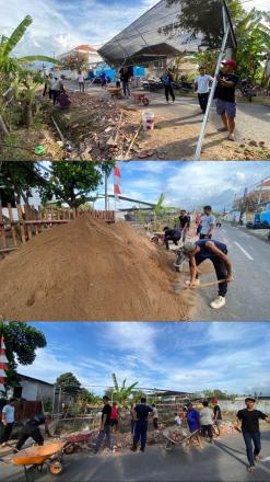 Gotong Royong di Areal Gerbangsih 