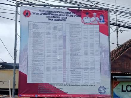  Laporan Pertanggungjawaban Realisasi Anggaran Pendapatan Dan Belanja Desa Tahun Anggaran 2025